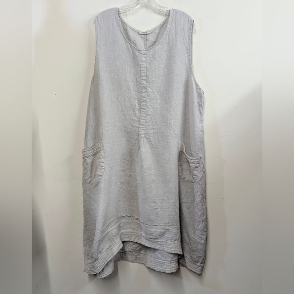 lungo l arno linen dress LUNGO L'ARNO Made In Italy Linen V-neck Tie Waist Floral Print Mini Dress White / L